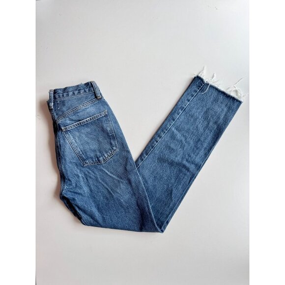 AGOLDE Criss Cross Straight Range Medium High Rise Boyfriend Jeans, Size 25 - Picture 5 of 14